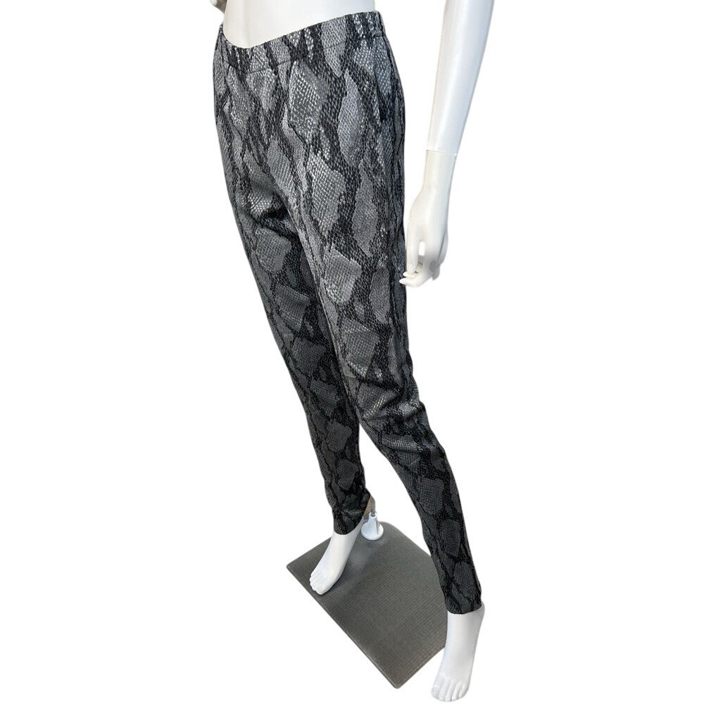 Zadig & Voltaire Pharell Python Pants Women Sz Med Grey Leggings Indie Chic Edgy - Picture 10 of 12